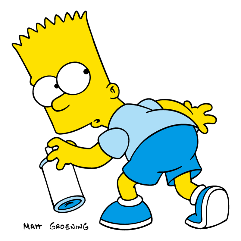 Bart Simpson cartoon vector material bart,simpson,cartoon,vector ...