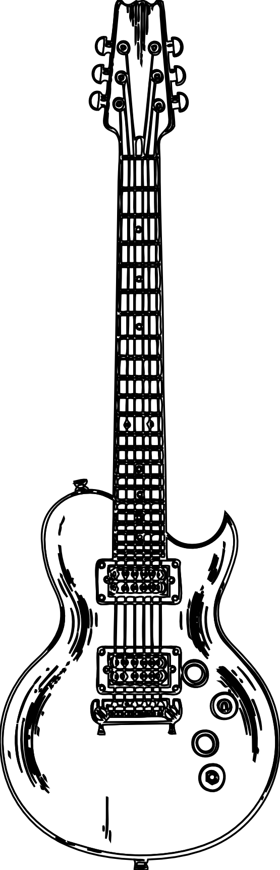 Guitar Clipart Black And White Images & Pictures - Becuo