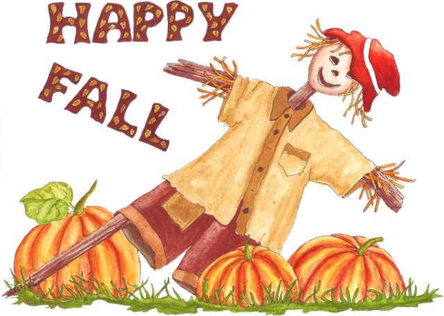 Free Happy Fall Scarecrow Graphic - Transparent PNG files and ...
