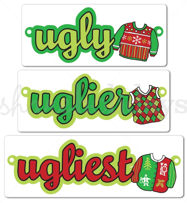 Ugly Sweater Voting Ballots Template | Gift Tags