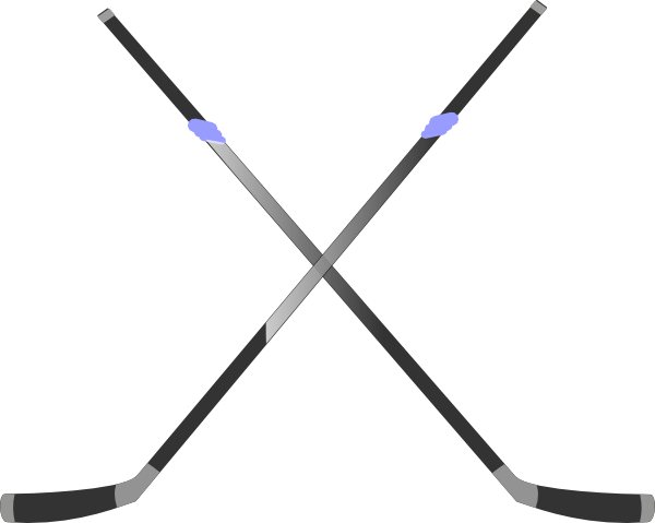Double Hockey Stick clip art - vector clip art online, royalty ...