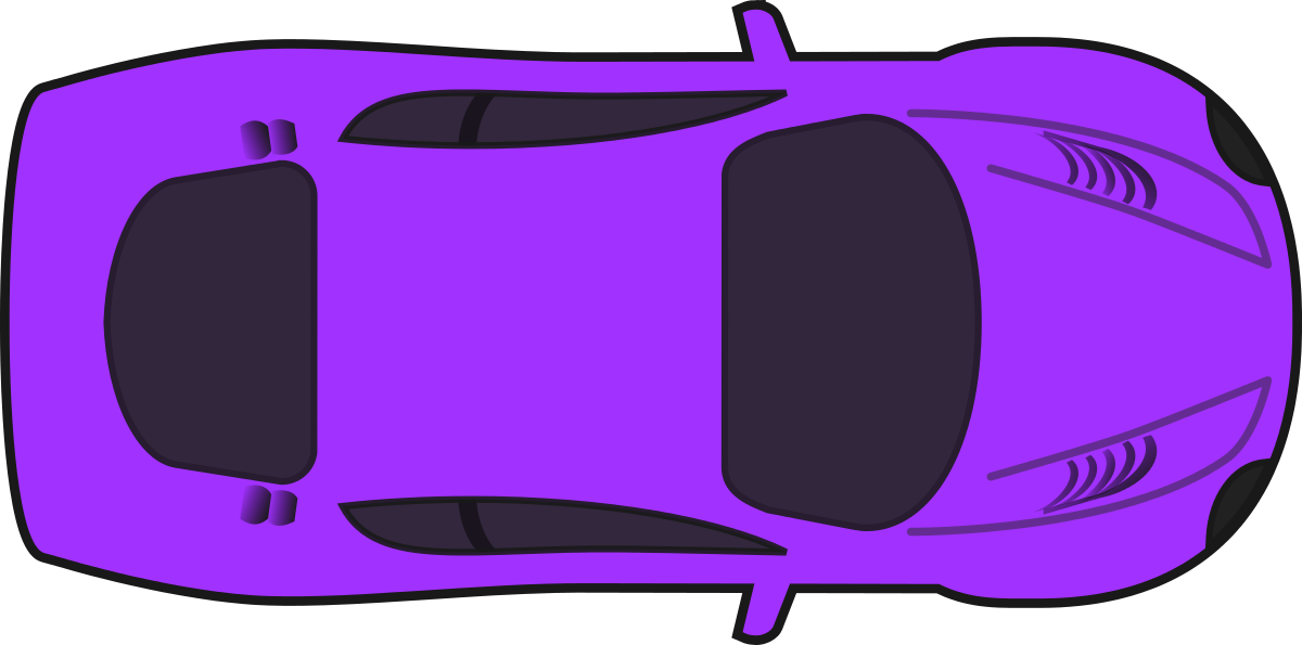 Purple Racing Car (Top View) Clipart by qubodup : Car Cliparts ...