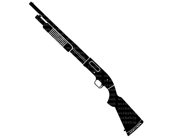 Duck Hunting Clip Art Pump Shotgun Digital by JordanCreekWorkshop
