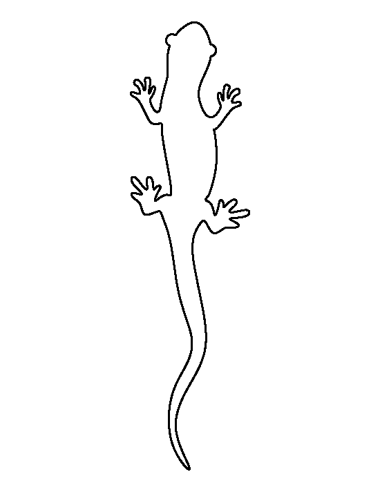 Salamander pattern. Use the printable outline for crafts, creating ...