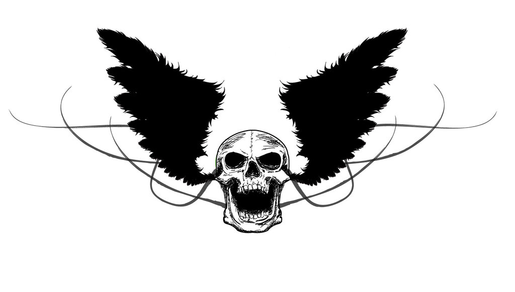 Skull and wings by yusufu on DeviantArt