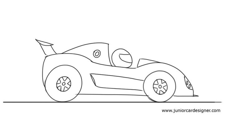 How To Draw A Cartoon Race Car | Kids | Pinterest