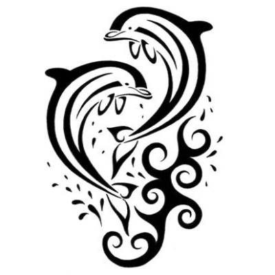 Pics For > Dolphin Heart Drawing | tile Ideas | Pinterest