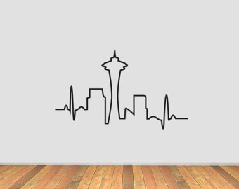 seattle skyline decal – Etsy