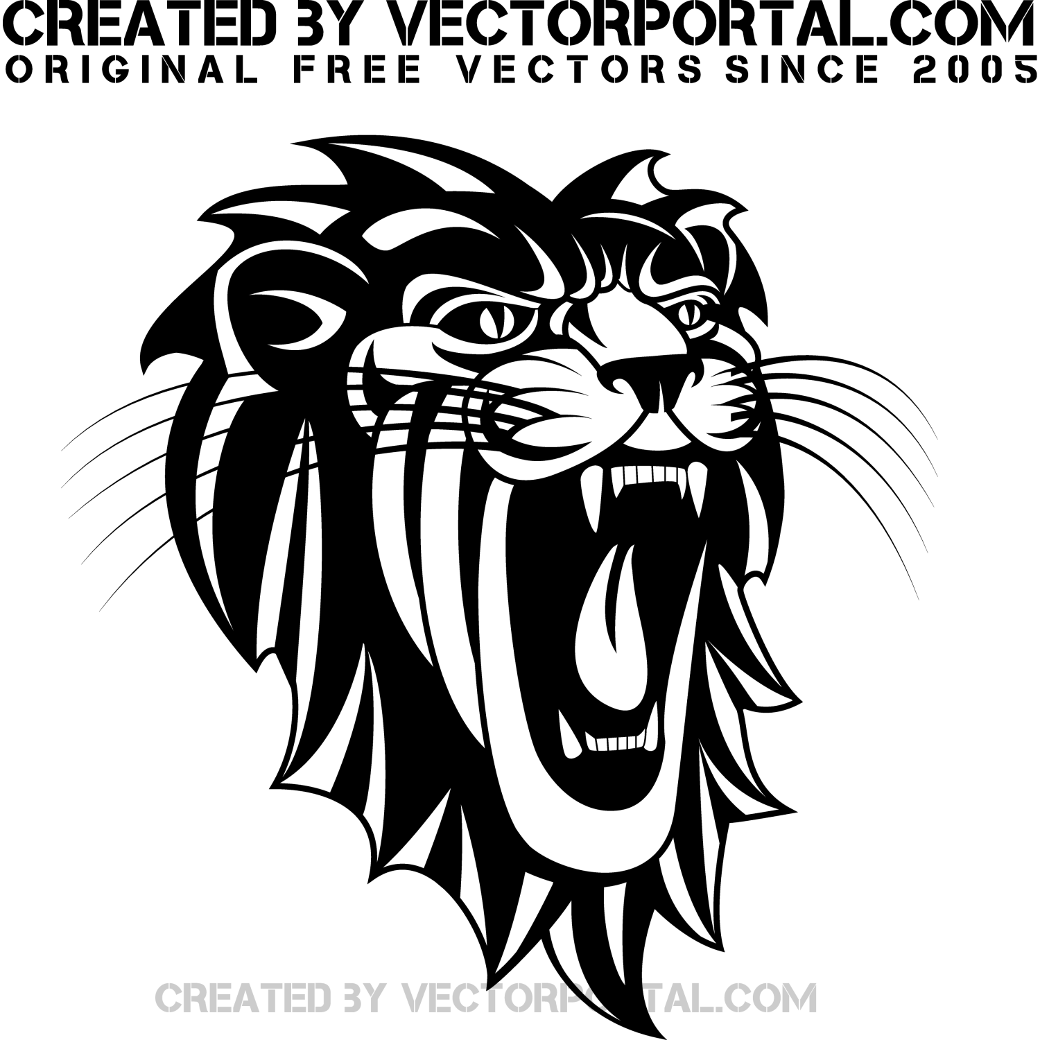 Vector for free use: Lion clip art vector graphics