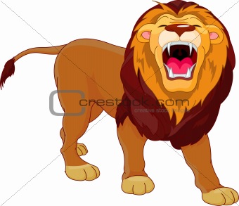 Image 3452429: Roaring lion from Crestock Stock Photos