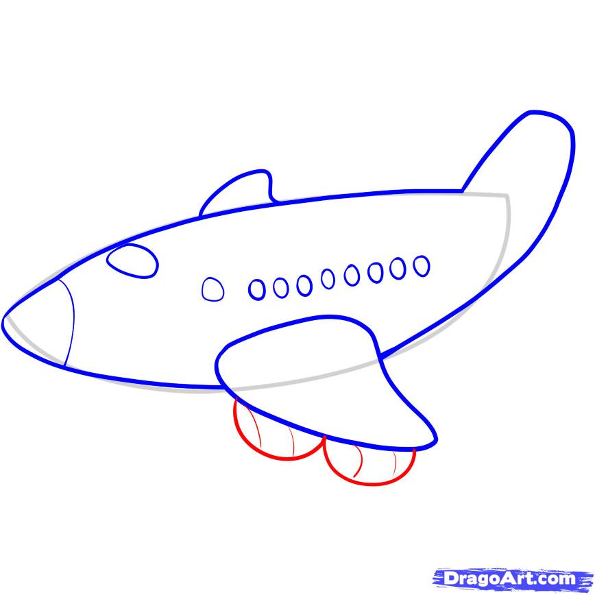 How to Draw a Plane for Kids, Step by Step, Airplanes ...