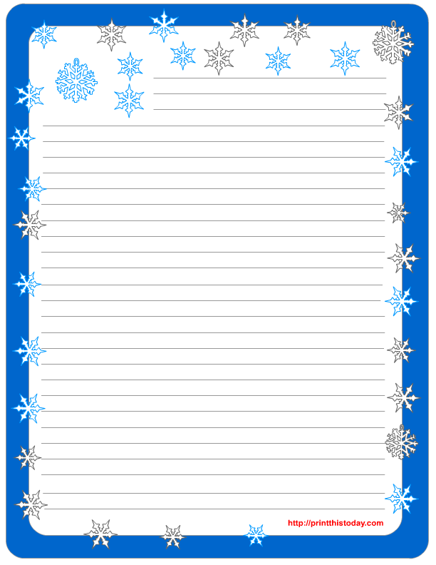 Free Winter Writing Paper | Print This Today