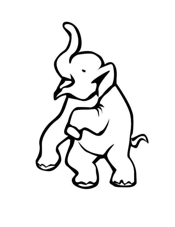 Elephant Coloring Pages and Book | UniqueColoringPages