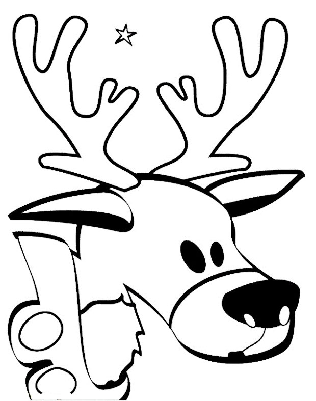 Cartoon Deer Head Coloring Pages - Animal Coloring Coloring Pages ...