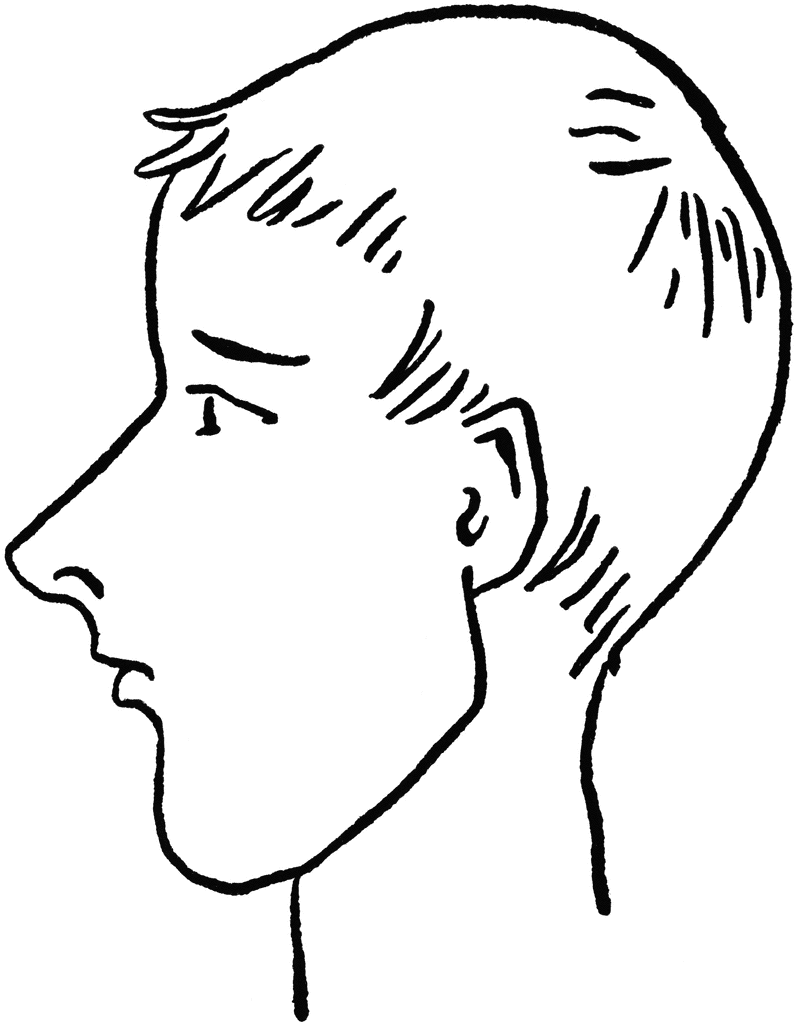 Profile of a young boy | ClipArt ETC