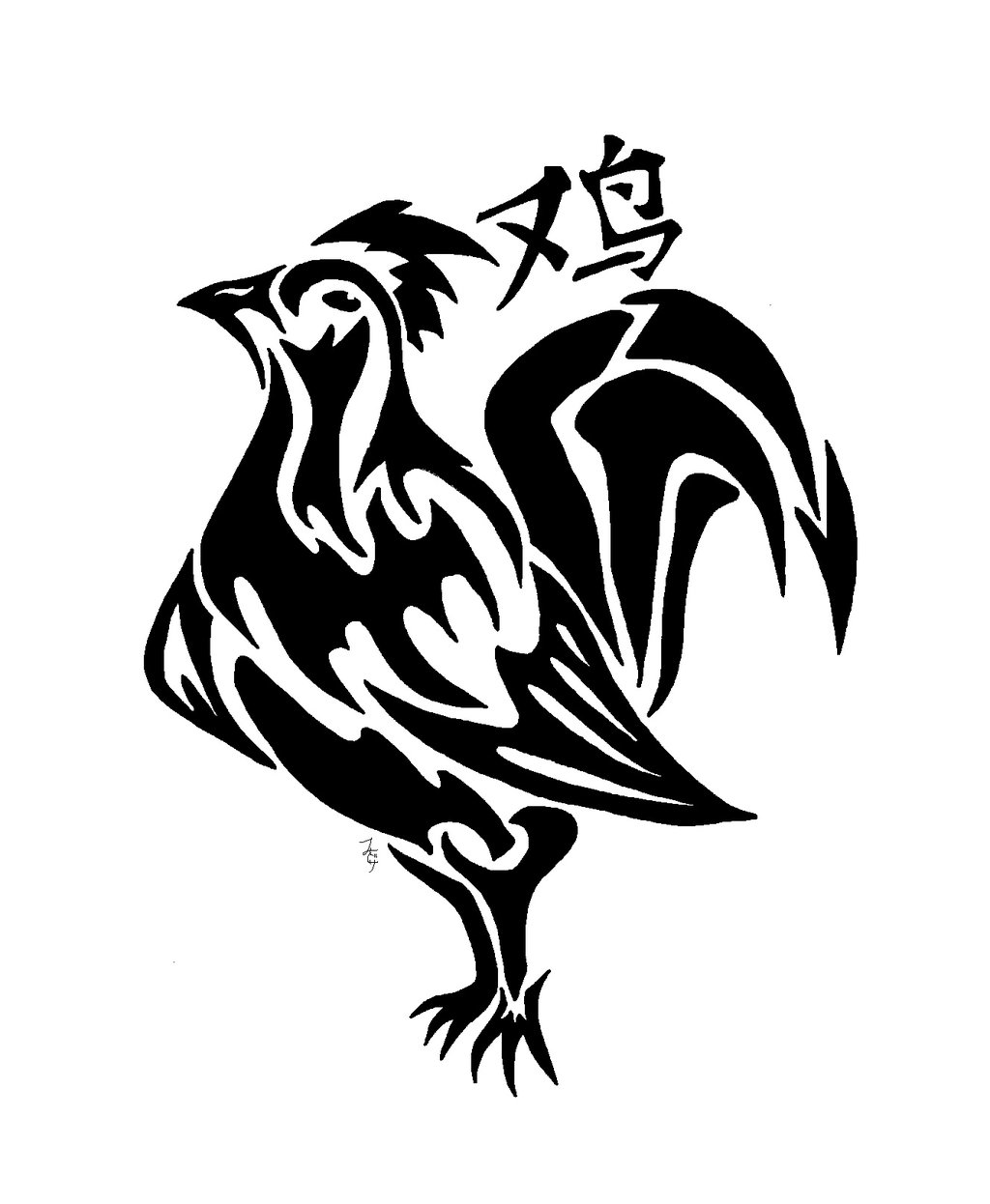 Images For > Tribal Rooster Tattoo