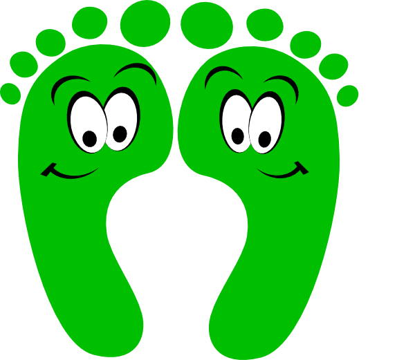 Green Happy Feet clip art - vector clip art online, royalty free ...