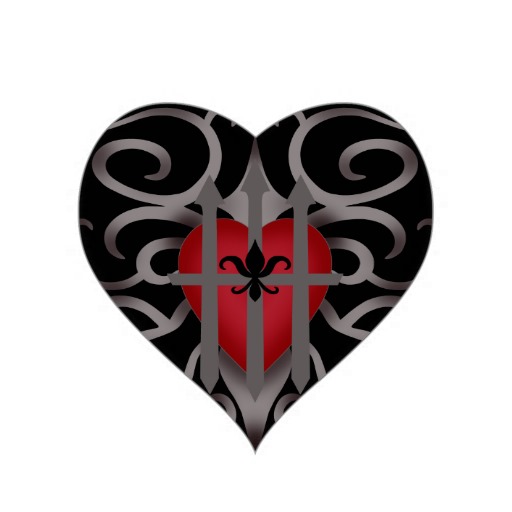 Gothic imprisoned heart romantic Valentine's day Stickers | Zazzle