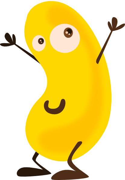 Yellow Bean clip art - vector clip art online, royalty free ...