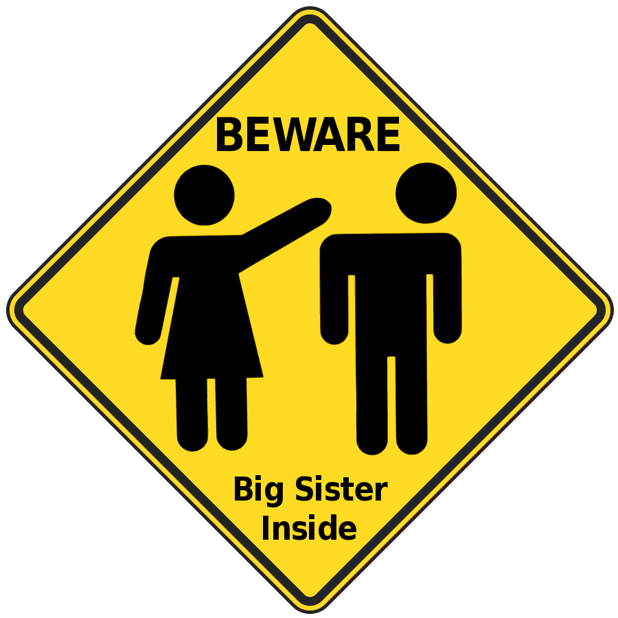 Beware Big Sister Inside Clip Art Download