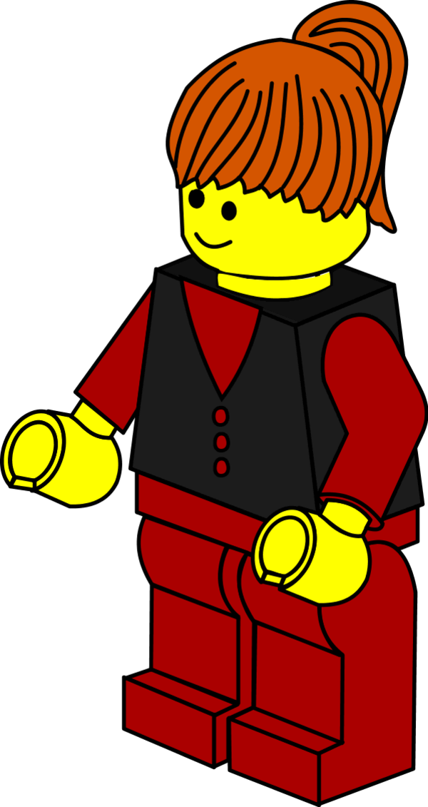 LEGO Town businesswoman - vector Clip Art