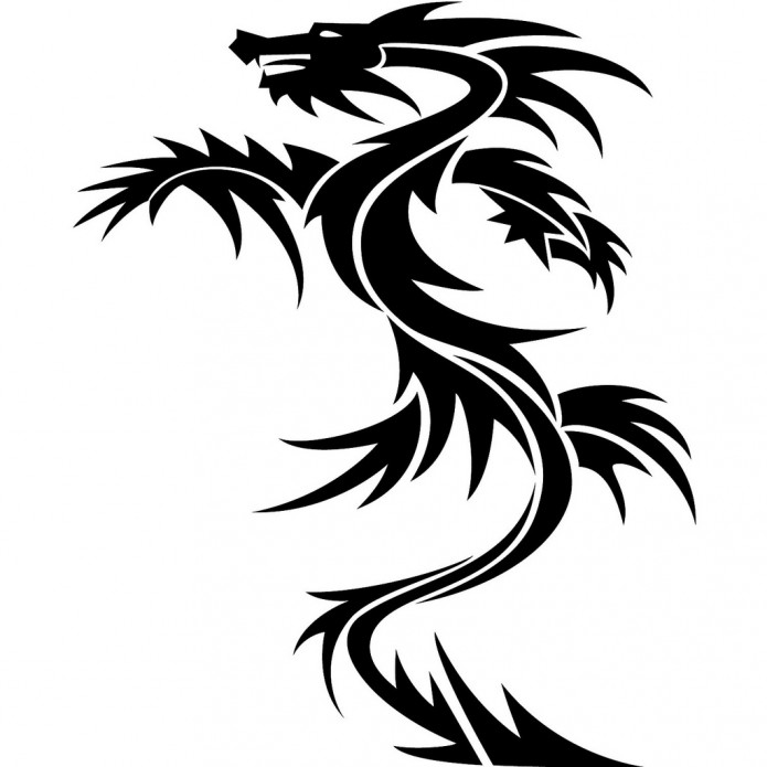 Chinese Dragon Outline - Cliparts.co