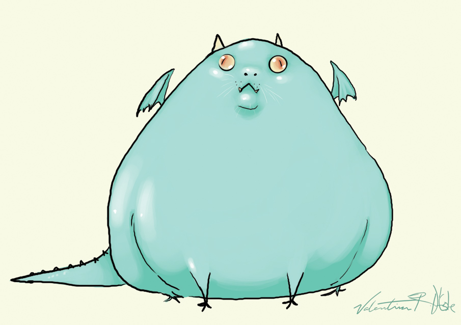 Cute Fat Dragon by themedusa on DeviantArt