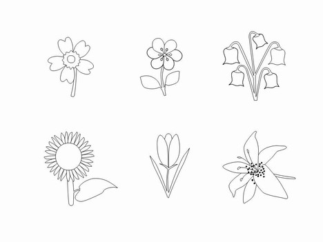 flower-outlines-clip-art- ...