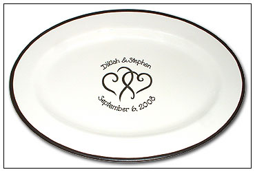 Double Hearts Wedding Guest Signature Platter - Serendipity Crafts