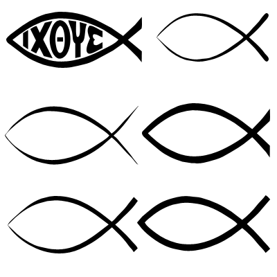 Free Christian Fish Symbols - SuziQ Creations