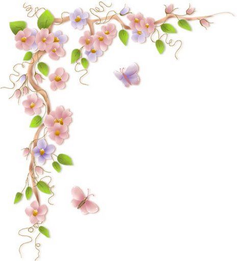 flower vine border clip art | Art | Pinterest