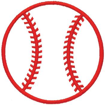 Outlines Embroidery Design: Baseball Outline from Dakota Collectibles