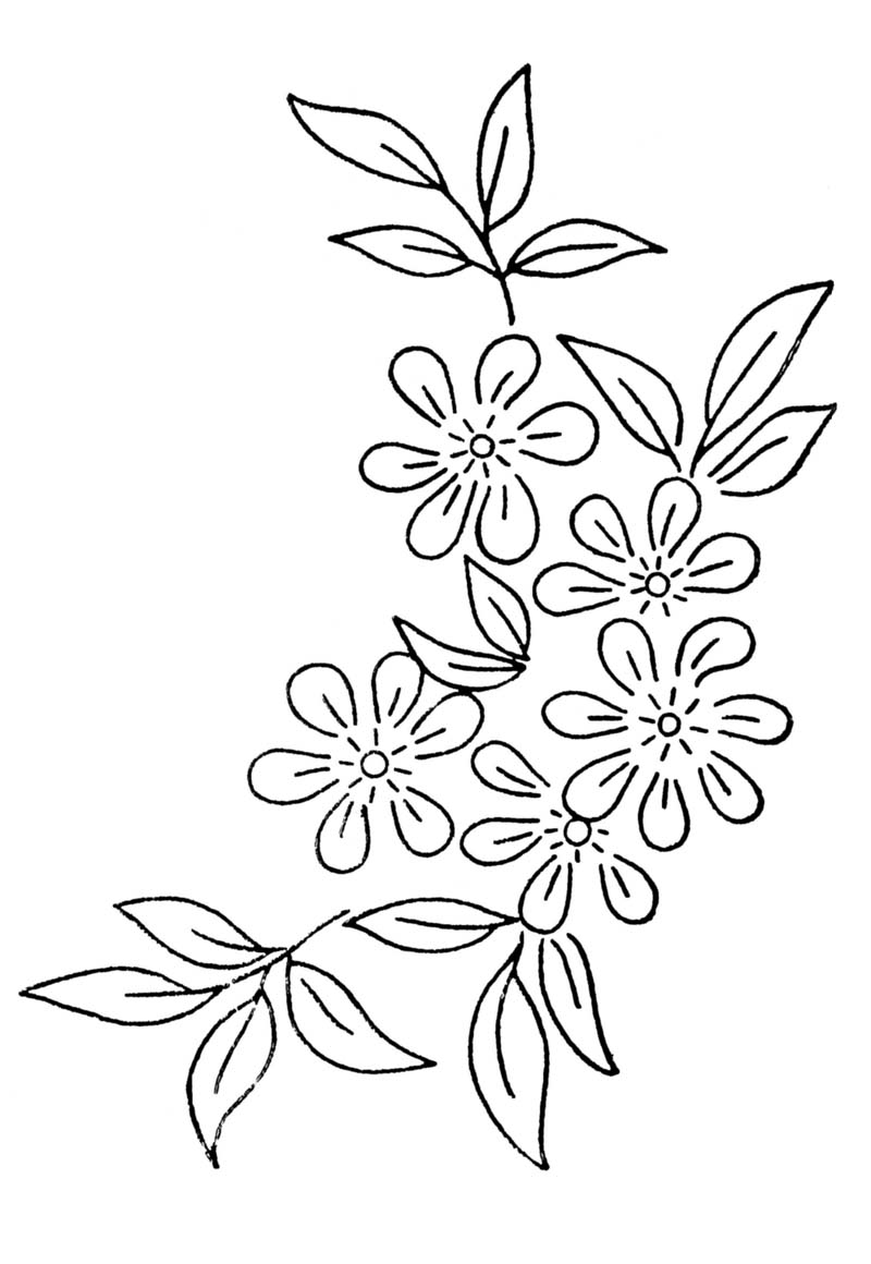 Free Embroidery Transfer Patterns – Vintage Flowers