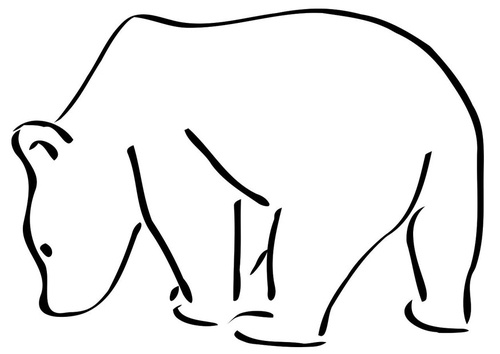 Polar Bear Drawing.....would make a cute tattoo! | tattoos | Pinterest