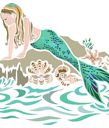 Mermaid Stencils Little Mermaid Stencil