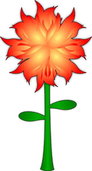 Fire Flower clip art - vector clip art online, royalty free ...