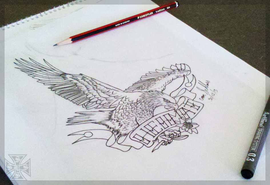 DeviantArt: More Like Heimat Eagle Edelweiss Tattoo Tatowierung ...