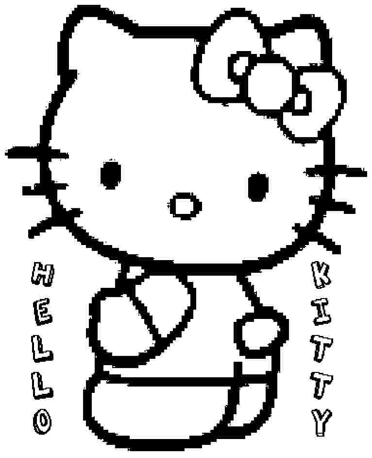 Colouring Sheets Cartoon Hello Kitty Free For Boys & Girls #