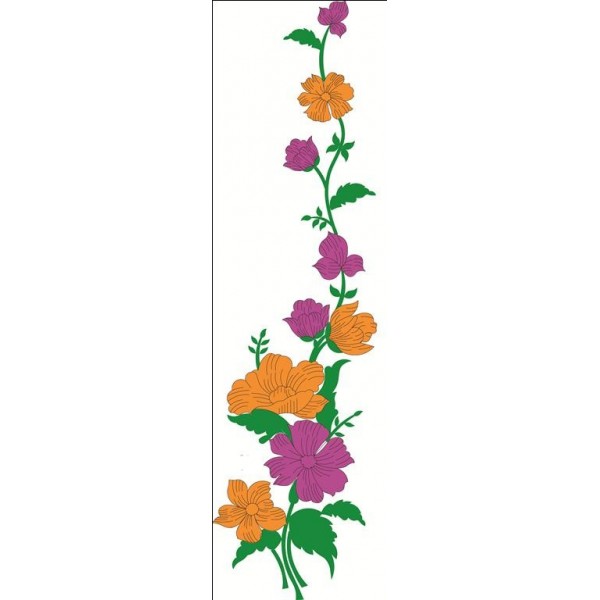 Large Floral Flower Clipart 26 - EmbroideryShristi