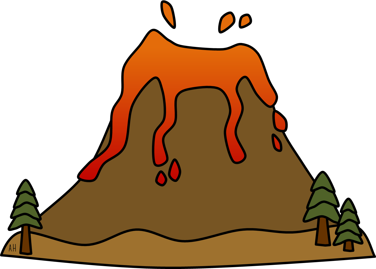 Volcano Clip Art Images & Pictures - Becuo
