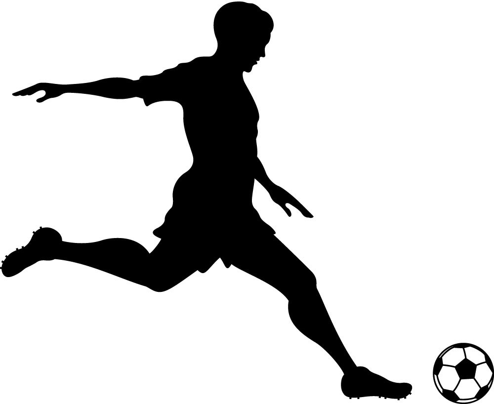 Pix For > Soccer Player Kicking Ball Clipart