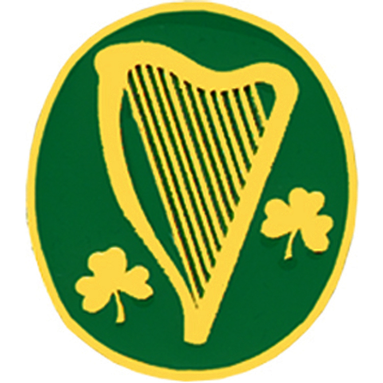 Irish Harp & Shamrock Lapel Pin - A-M Religious Gifts