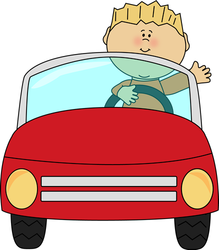 Boy Driving a Car Clip Art - Boy Driving a Car Image