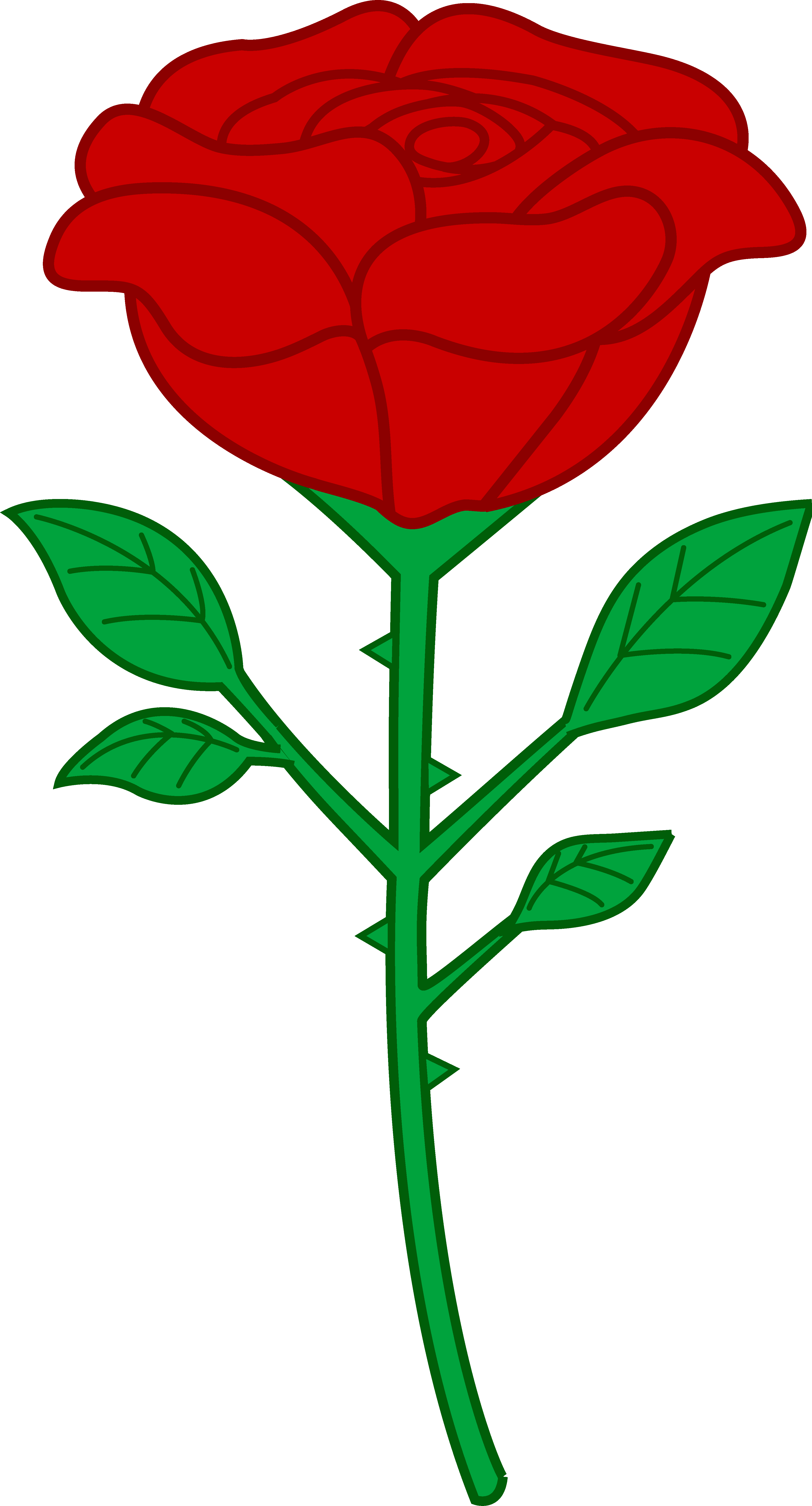 Single Red Rose Clip Art - Free Clip Art