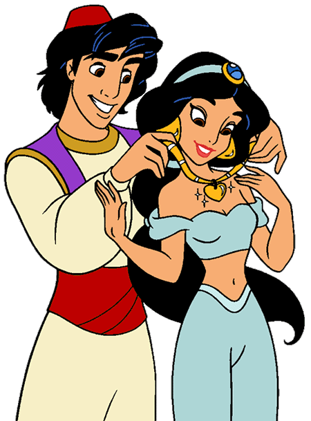 Aladdin and Jasmine Clipart from Disney's Aladdin - Quality Disney ...