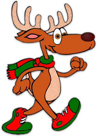 Free Christmas Clipart - Reindeer Walking
