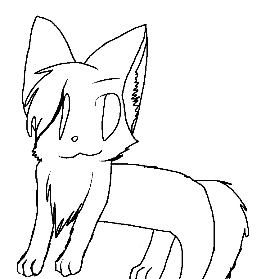 Fox Line Art - Cliparts.co