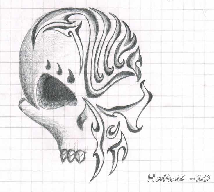 Awesome Drawings of Skulls | Tribal Skull by HuttuZ on deviantART ...