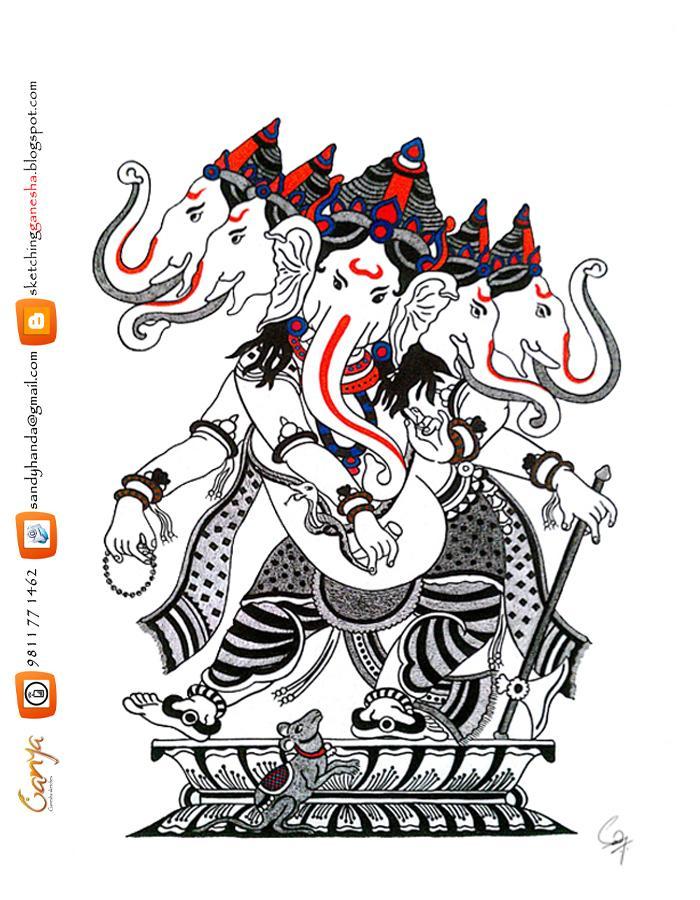 Ganya - Ganesha Sketches at Indiebazaar. Buy Paintings