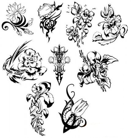 tattoos design: flowers tattoo design